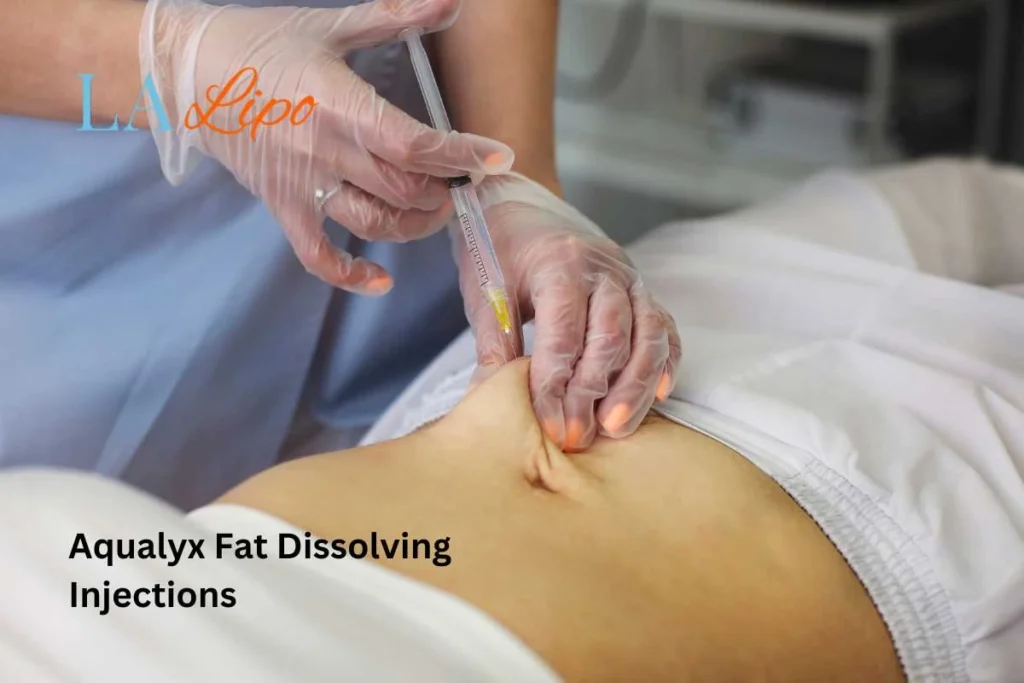 woman having fat dissolving injections Liss in the stomach