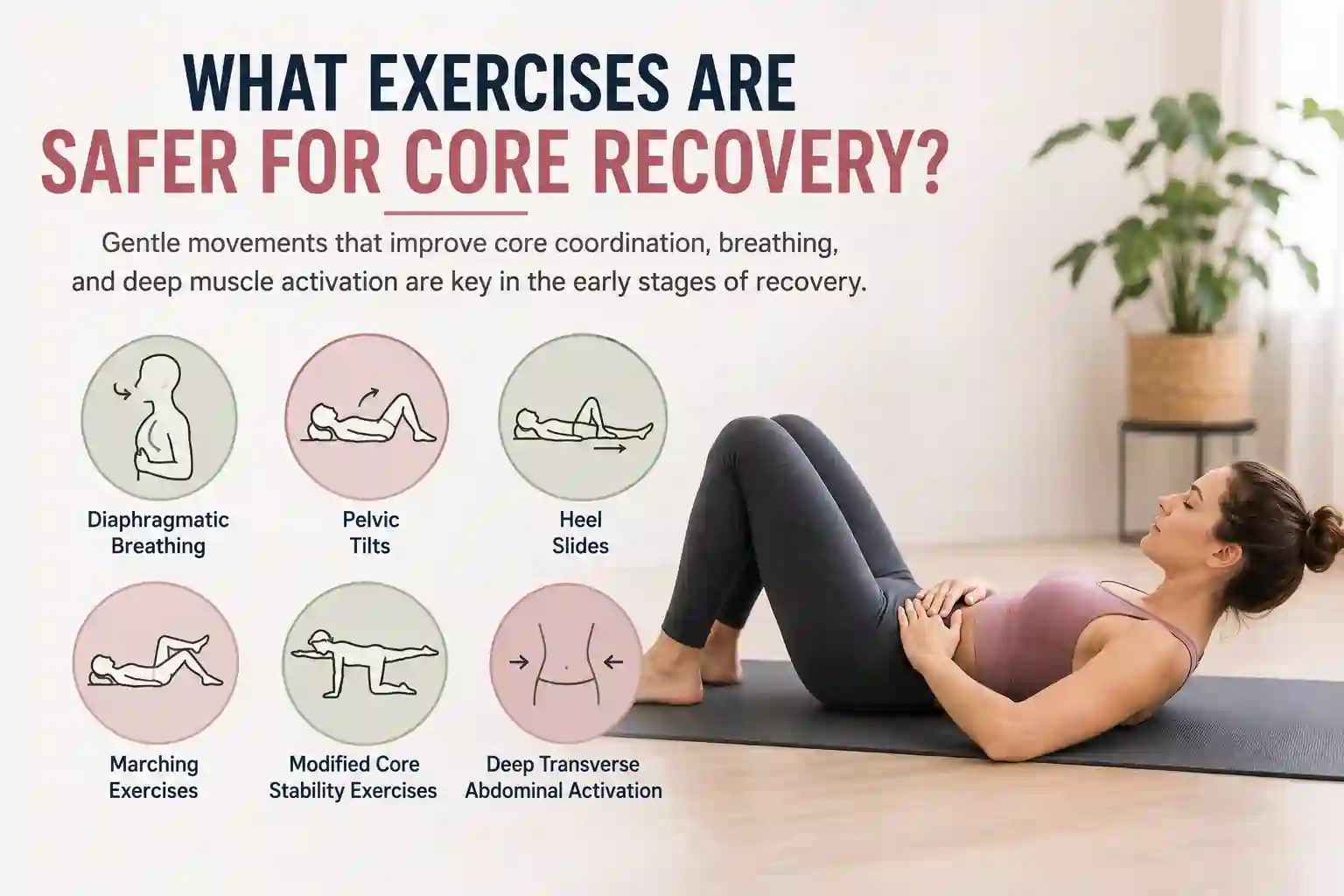 Which exercises may help diastasis recti Liss?